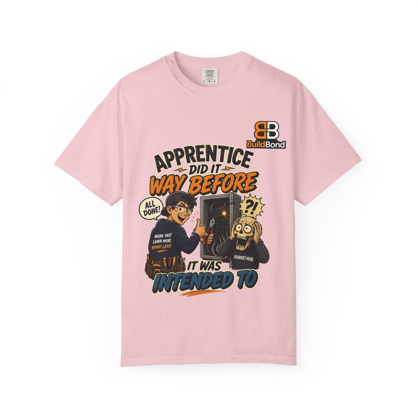 Apprentice Humor | Funny Electrician T-Shirt Build Bond