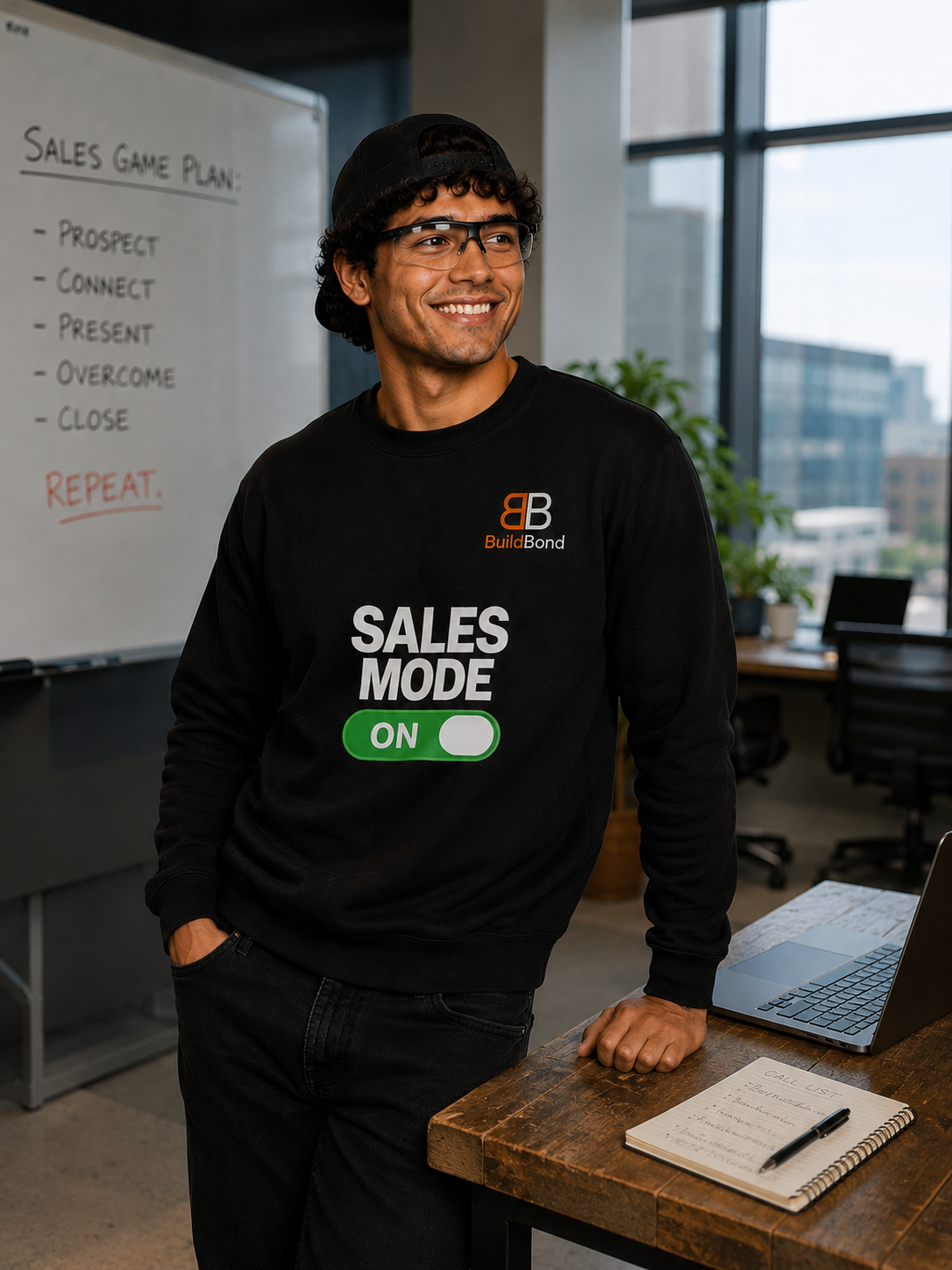 Sales Mode ON Crewneck Sweatshirt | Built to Close | BuildBond