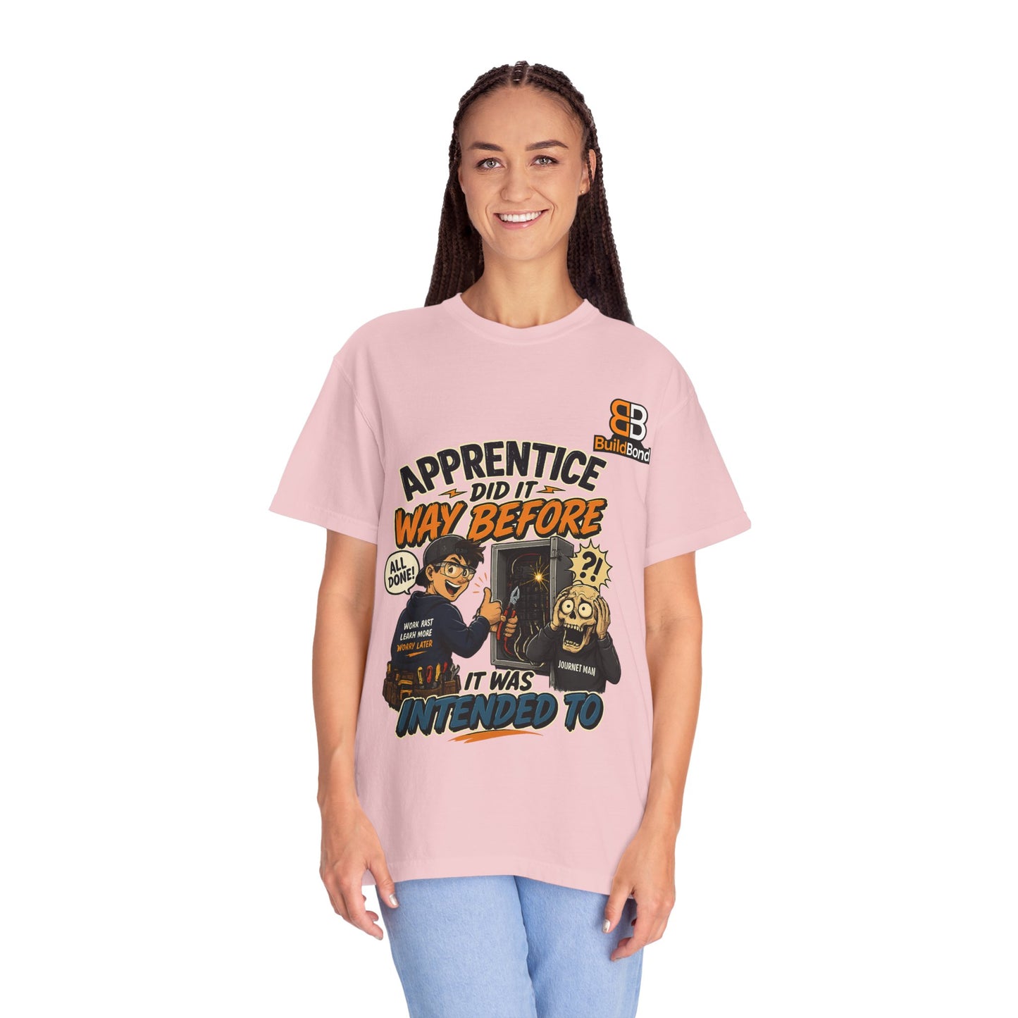 Apprentice Humor | Funny Electrician T-Shirt Build Bond
